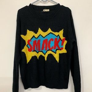 Black Graphic Sweater